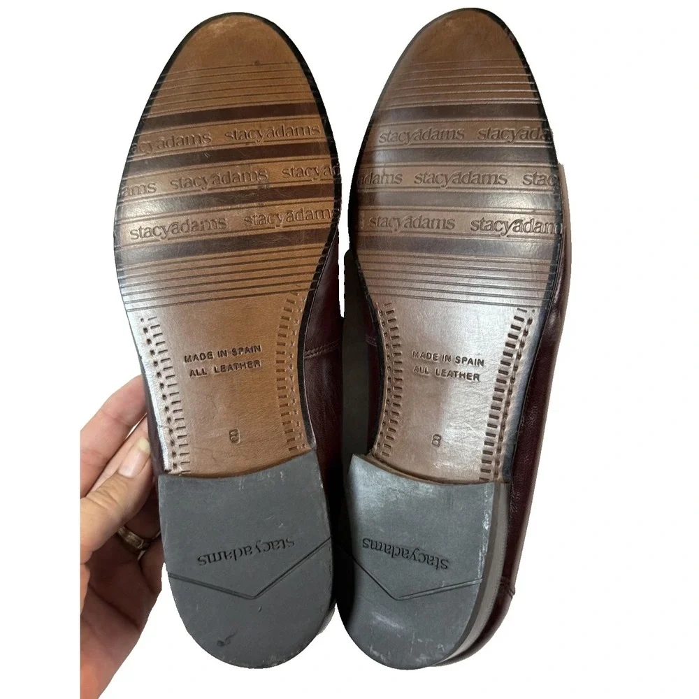 Vintage Stacy Adams Oxford Dress Shoes Mens 8 Oxblood